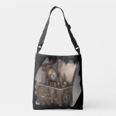 Steampunk tijdmachine - schatkist crossbody tas (Achterkant)