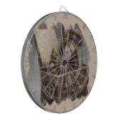 Steampunk tijdmachine -  schatkist dartbord (Voorkant Links)
