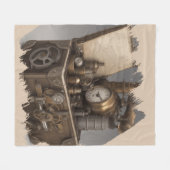 Steampunk tijdmachine -  schatkist fleece deken (Voorkant (Horizontaal))