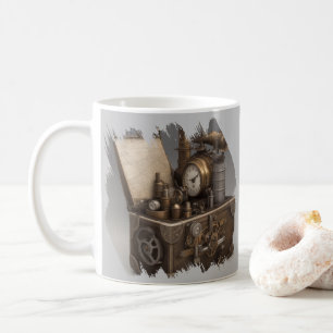 Steampunk tijdmachine -  schatkist koffiemok