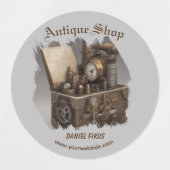 Steampunk tijdmachine - schatkist labels (Design 1)