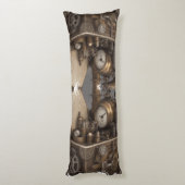 Steampunk tijdmachine -  schatkist lichaamskussen (Achterkant (Verticaal))