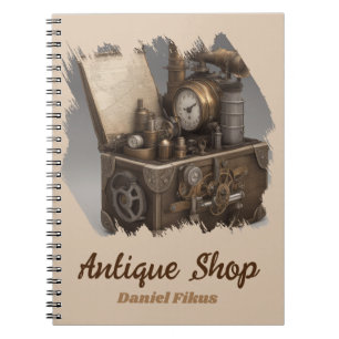 Steampunk tijdmachine -  schatkist notitieboek