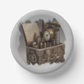 Steampunk tijdmachine -  schatkist papieren kommen (Voorkant)