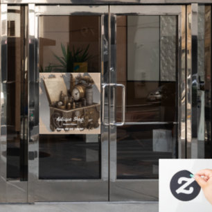 Steampunk tijdmachine - schatkist raamsticker