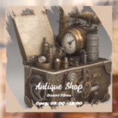 Steampunk tijdmachine -  schatkist raamsticker (Vel 2)