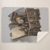 Steampunk tijdmachine -  schatkist sherpa deken (Voorkant (horizontaal))