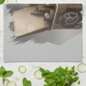 Steampunk tijdmachine - schatkist theedoek (Gevouwen)