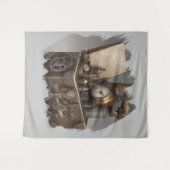 Steampunk tijdmachine -  schatkist wandkleed (Voorkant (horizontaal))