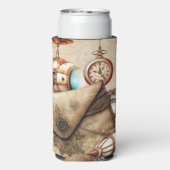 Steampunk tijdperk met klokken en blimpjes (Seltzer Achterkant)