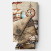 Steampunk tijdperk met klokken en blimpjes (Achterkant)