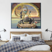 Steampunk - tijdverlichting canvas afdruk (Insitu (Slaapkamer))