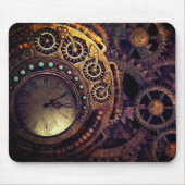 Steampunk Time Clock Gears Dark Muismat (Voorkant)