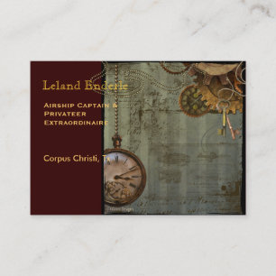 Steampunk Time Machine Business Profile Cards Visitekaartje