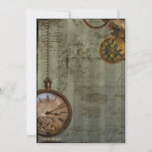 Steampunk Time Machine nodigt uit Kaart (Voorkant)