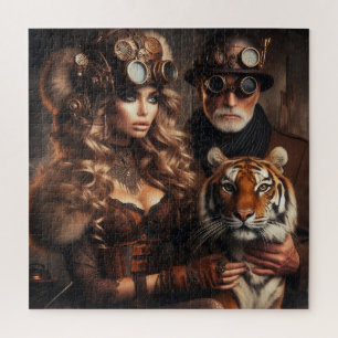 Steampunk - Time Machine Paar & Tijger 80 -3 Legpuzzel
