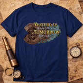 Steampunk Time Machine - Yesterday & Tomorrow Navy T-shirt