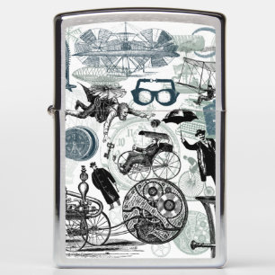 Steampunk Time Traveler Collage