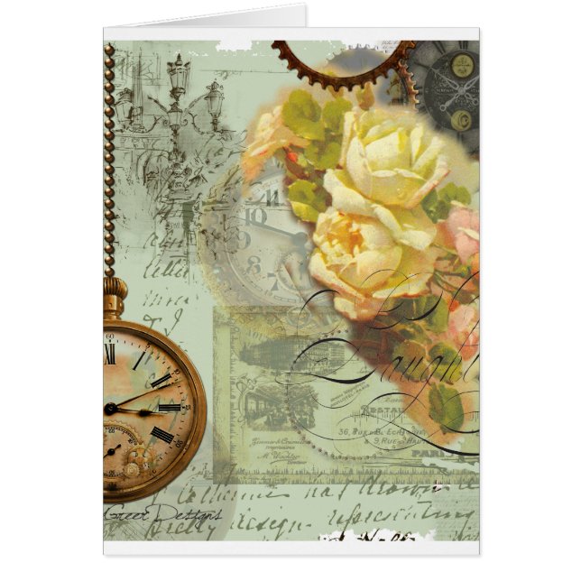 Steampunk Time & Yellow Roses (Devant)