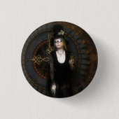 Steampunk timekeeper-knop ronde button 3,2 cm (Voorkant)