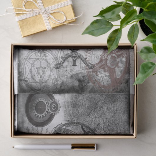 Steampunk Tissuepapier (Geschenk)
