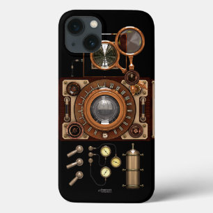  Steampunk TLR-camera (donker) iPhone 13 Hoesje