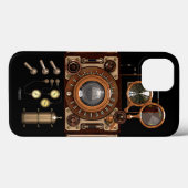  Steampunk TLR-camera (donker) Case-Mate iPhone Case (Achterkant (horizontaal))