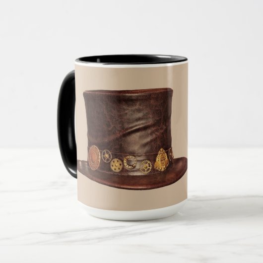 STEAMPUNK TOP HAT COFFEE MUGS MOK (Voorkant links)