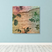Steampunk Torn Roos | depressie Canvas Afdruk (Insitu (Houten vloer))