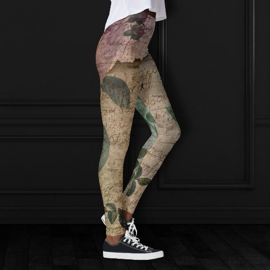 Steampunk Torn Roos | depressie Leggings