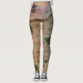 Steampunk Torn Roos |  depressie Leggings (Voorkant)