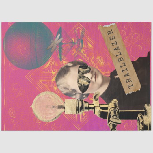 Steampunk Trailblazer Pop Art Tissuepapier (Voorkant)