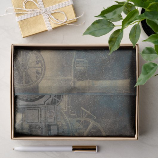 Steampunk Train Tissuepapier (Geschenk)