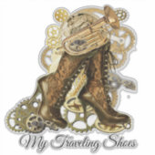 Steampunk Traveling Shoes Sticker (Voorkant)