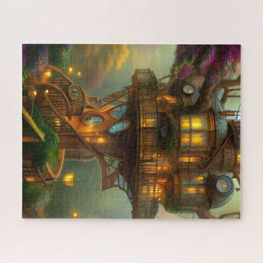 Steampunk Treehouse Observatory Legpuzzel (Horizontaal)