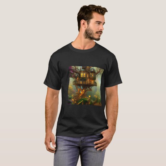 Steampunk Treehouse Observatory T-shirt (Voorkant volledig)