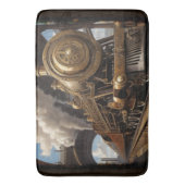 Steampunk Trein en Victoriaans Brug Badmat (Voorkant Verticaal)