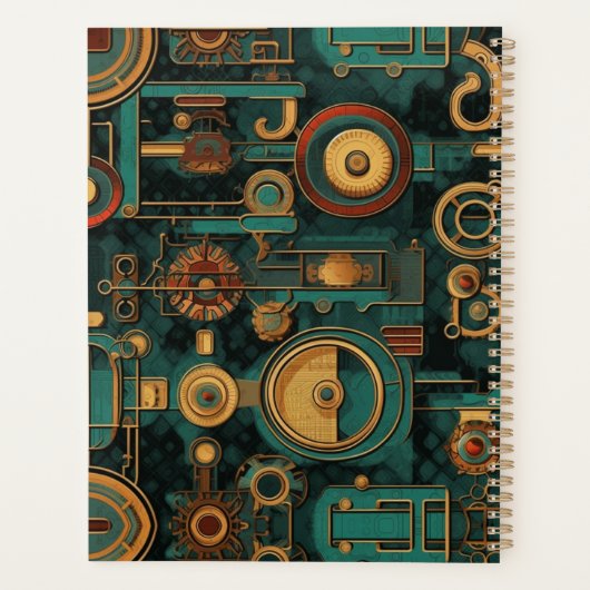 Steampunk Turquoise Red Gold (Dos)