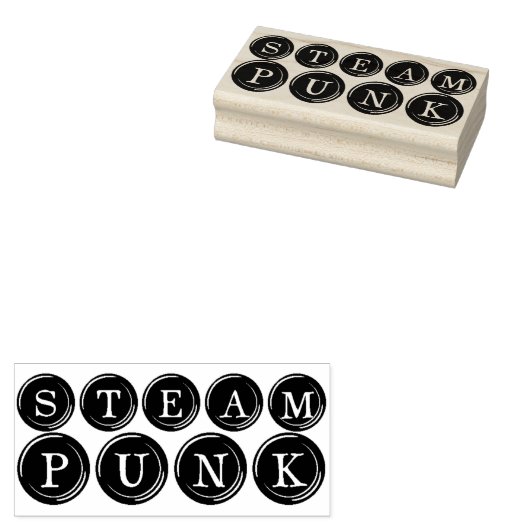 Steampunk Typewriter Keys Rubberstempel (Gestempeld)