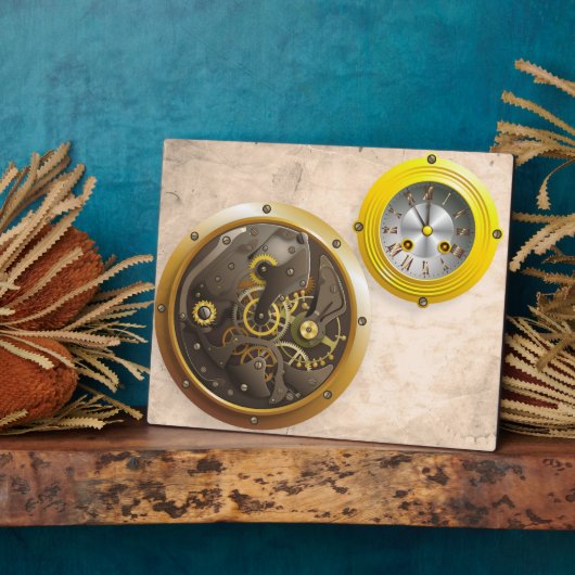 Steampunk Uhr Fotoplaat (Zijkant)