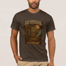 Steampunk Uil Uitvinder - Retro Fantasy T-shirt