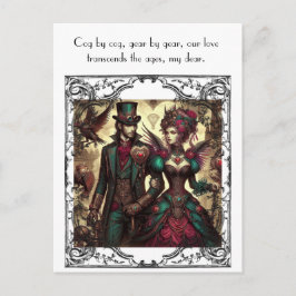 Steampunk Valentijn Briefkaart