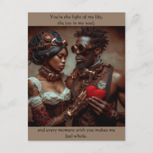 Steampunk Valentijn Briefkaart