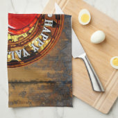 Steampunk Valentine 1A Serviettes de cuisine (Quart Plié)