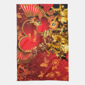 Steampunk Valentine 2 Serviette de cuisine (Vertical)