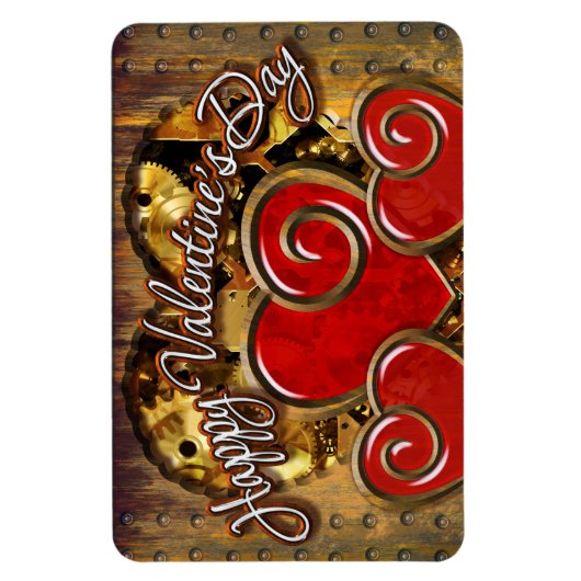 Steampunk Valentine 3 Premium Magnet (Vertical)