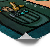 Steampunk Vampire Temps Voyageur Temple Poster (Coin)