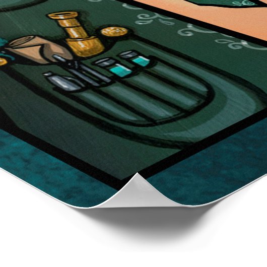 Steampunk Vampire Temps Voyageur Temple Poster (Coin)