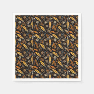 Steampunk veer en tandwielen servet