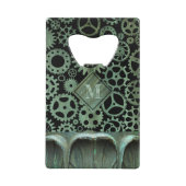 Steampunk Verdigris bronze engrenages Monogramme p (Devant)
